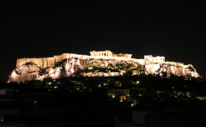 Афины, ночной Акрополь